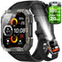 LifePulse Smartwatch Herren Militär mit Telefonfunktion Blutdruckmessung