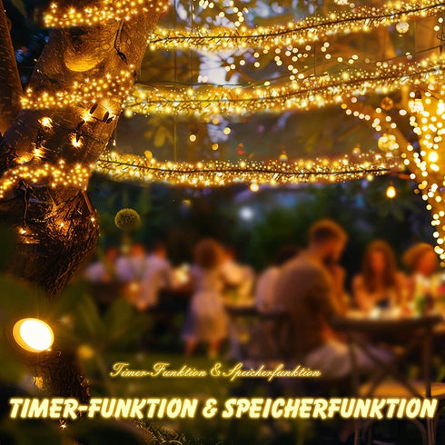 LED Cluster Lichterkette Warmweiß IP44 für Weihnachtsdekoration