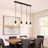 Soren Holz Metall LED Pendelleuchte 4-flammig | Shiraki