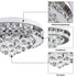Elsa LED Deckenleuchte rund 36 W Kristall silber | Shiraki