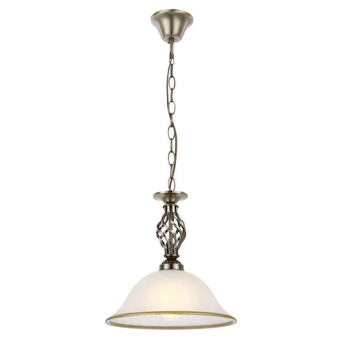 Ingrid Pendelleuchte Hängelampe aus altem Messing | Shiraki