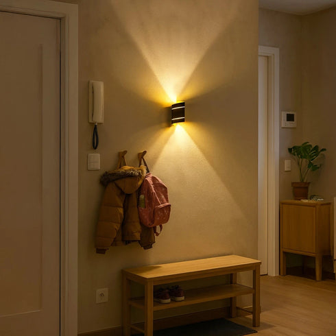 Sunniva LED-Wandleuchte 2er-Set auf und ab G9-Aluminium | Shiraki