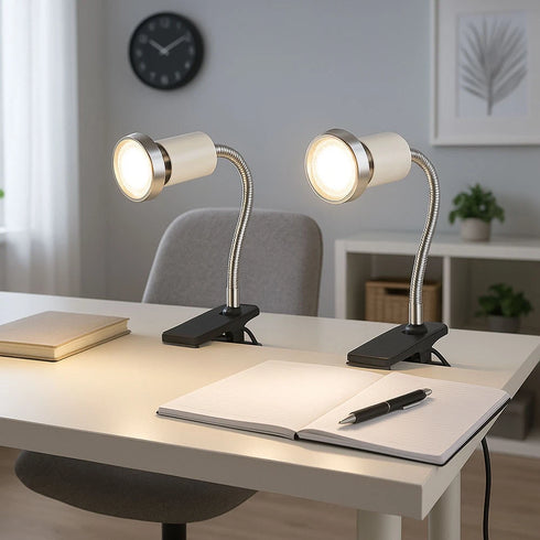 Signe LED Klemmleuchte 2er Set Tischleuchte Flexo Spot | Shiraki
