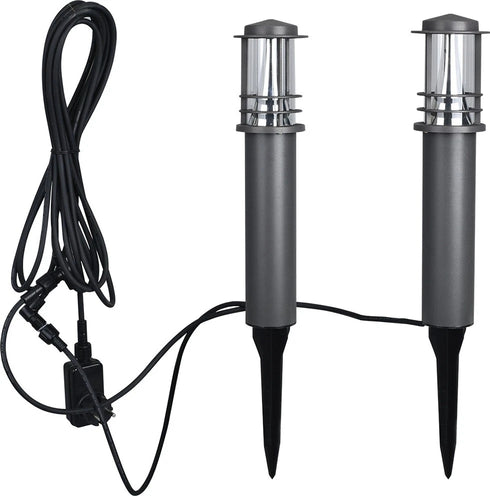 Zsófia 2er Set LED Gartenleuchten GL13 Anthrazit | Shiraki