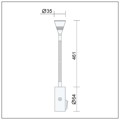 Elina LED Leselampe Wandleuchte 3W IP20 | Shiraki