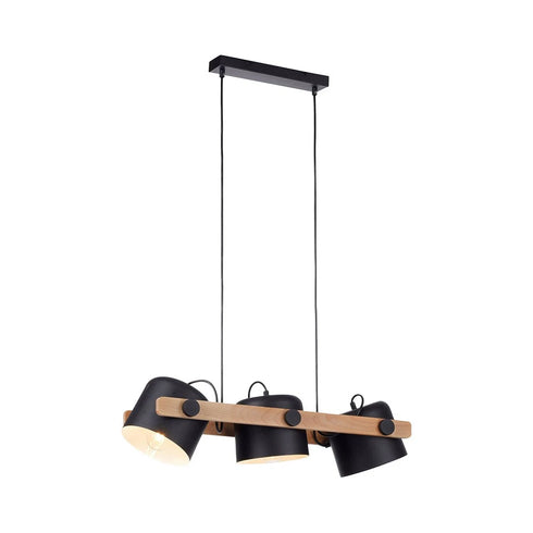 Liv 3-flammige Pendelleuchte Holz höhenverstellbar