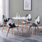 FREDRIK Esszimmerstuhl Set mit 4 Patchwork aus Holz