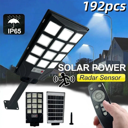 LED-Solar-Straßenlaterne, Bewegungsmelder für Gartenbeleuchtung im Freien und IP65