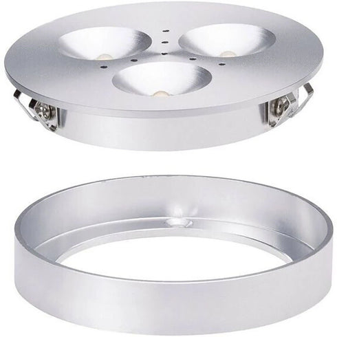 Sophia LED-Deckenleuchte Einbauleuchte 3er-Set Gebürstetes Metall | Shiraki
