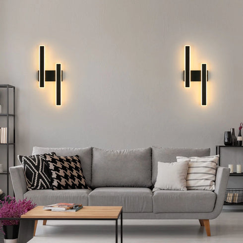 Alina LED-Wandleuchte, 2er-Set Schwarzes Nachtlicht | Shiraki