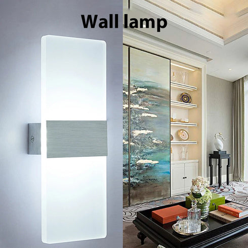 Hallie 2-teilige LED-Wandleuchten oben und unten 6 W Aluminium Acryl | Shiraki