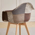 TUBIN 2er-Set Esszimmerstühle Holz Patchwork Braun
