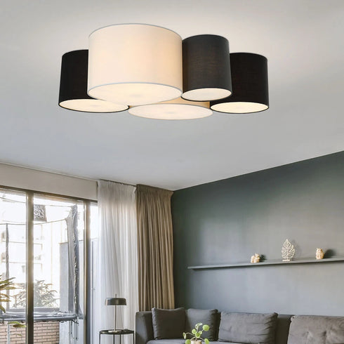 Alina LED Deckenlampe Textil 90 cm | Shiraki