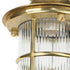 Marit LED Deckenleuchte Messing Riffelglas Ø16cm IP54 | Shiraki