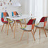 SVEIN Esszimmerstuhl 2er Set Patchwork Massivholz
