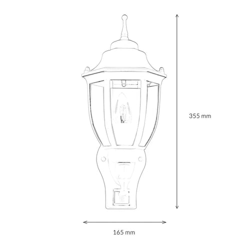 Elsa Außenwandlicht Bewegungsmelder weiß E27 IP44 | Shiraki