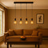 Soren Holz Metall LED Pendelleuchte 4-flammig | Shiraki