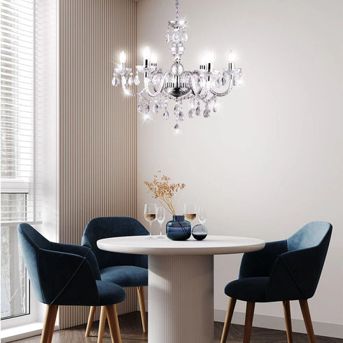 Ingrid Hängeleuchte 5-flammig Kristall-Design | Shiraki