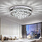 Elsa LED Deckenleuchte rund 36 W Kristall silber | Shiraki