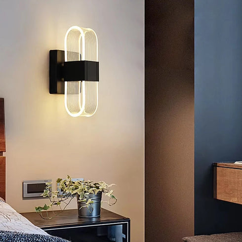 Helena LED-Wandleuchte Modernes Gebogenes Acryl | Shiraki