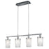 Lara LED Pendelleuchte 4-Flammen Kristall Chrom E14 Hängelampe | Shiraki