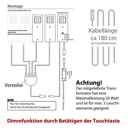 Vilde LED Küchen Unterbauleuchte 5mm Aluminium Dimmbar | Shiraki