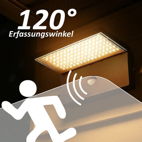 Amelie LED Außenwandleuchte 10W mit Bewegungsmelder IP44 | Shiraki