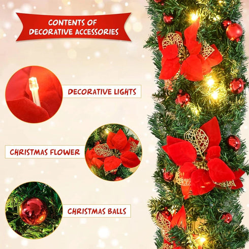 LED Fairy Weihnachtsgirlande mit Warmweißes Licht Girlande Weihnachten Deko