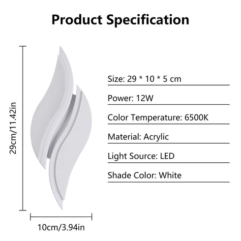 Noelia 2-teiliges LED-Wandlicht 12W Modernes Nachtlicht | Shiraki