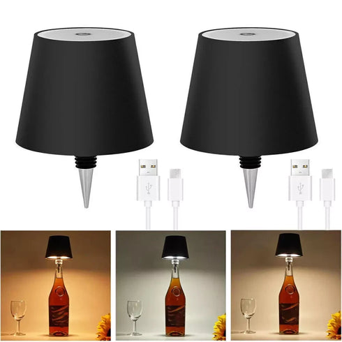 Kaia LED-Tischlampe dimmbar 2er-Set Touch USB | Shiraki