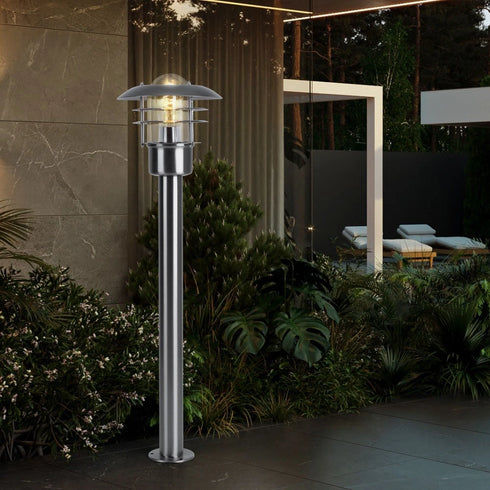 Helmi Wegleuchte Edelstahl 80 cm LED E27 Außenleuchte | Shiraki