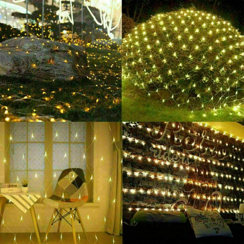 LED Lichternetz Lichtervorhang Weihnachts-Wohndekoration
