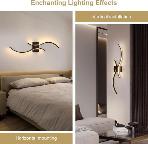 Elena LED Wandleuchte 80 cm 3000K modern 2er-Set | Shiraki