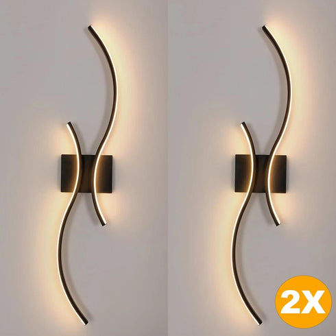 Elena LED Wandleuchte 80 cm 3000K modern 2er-Set | Shiraki