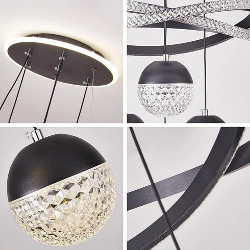 Freja PendelleuchteLED 54W Schwarz | Shiraki