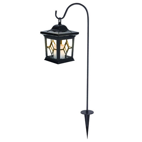 Senni Solarleuchte Garten LED Flackerlicht Erdspießlampe schwarz | Shiraki