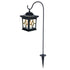Senni Solarleuchte Garten LED Flackerlicht Erdspießlampe schwarz | Shiraki
