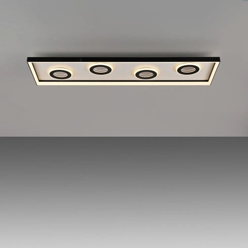 Elowen LED Deckenlampe Tunneleffekt schwarz CCT Rechteckig | Shiraki
