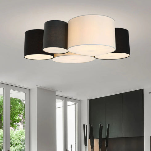 Alina LED Deckenlampe Textil 90 cm | Shiraki