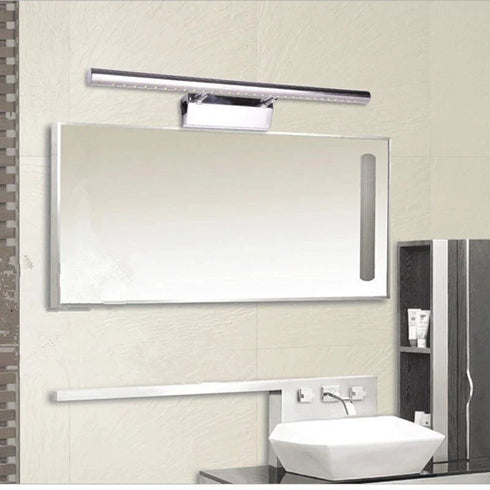 Lovisa LED Spiegelleuchte IP44 mit Schalter Edelstahl | Shiraki