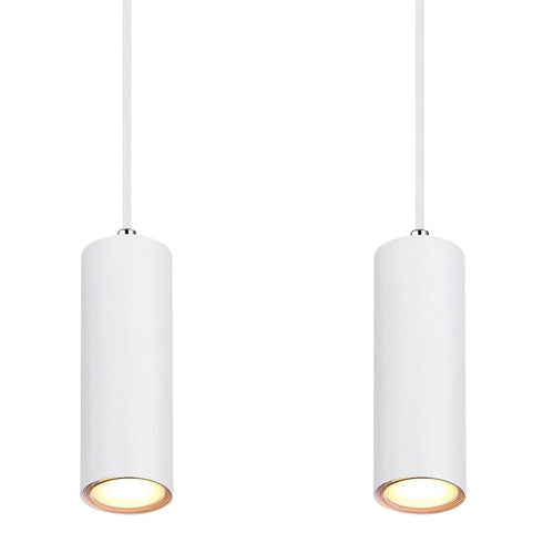 Sofia LED Pendelleuchte GU10 Weiß Metall - 4 Stück | Shiraki