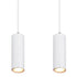 Sofia LED Pendelleuchte GU10 Weiß Metall - 4 Stück | Shiraki