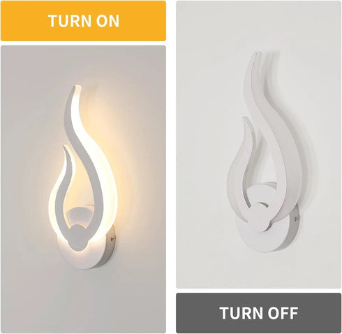 Elin 2-teiliges LED-Wandlicht, modernes warmweißes Acryl | Shiraki