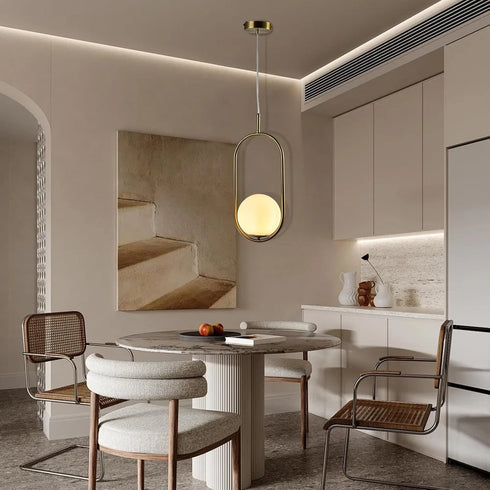 Lina Globe Pendelleuchte Mid-Century G9 25W | Shiraki
