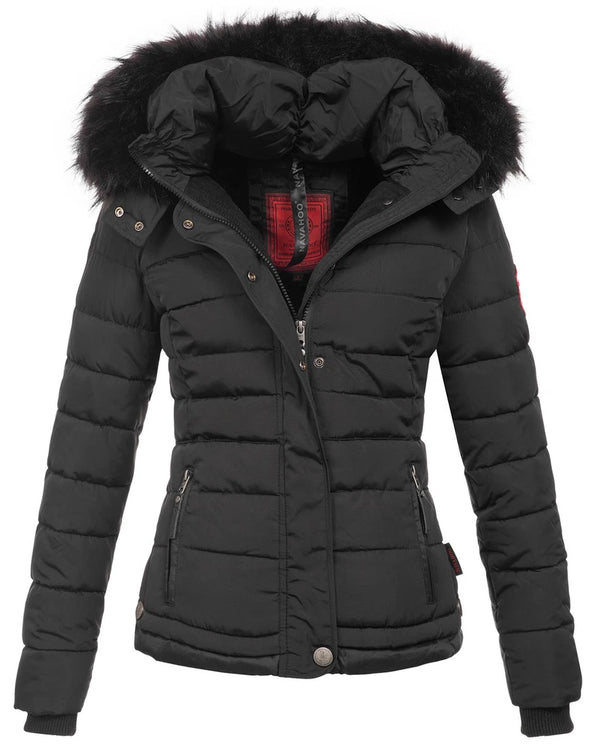 Alina Damen Winterjacke mit Kapuze & Kunstfell