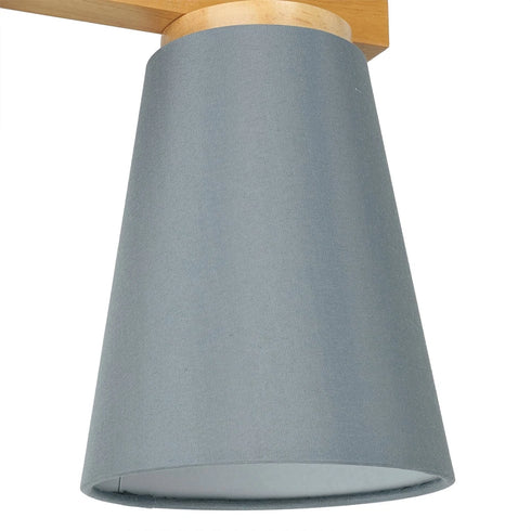 Alva Wandleuchte Grau Holz Skandinavisch E27 mit Schalter | Shiraki