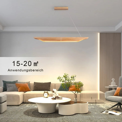 Rune LED Pendelleuchte Holz Dimmbar Hängelampe Höhenverstellbar