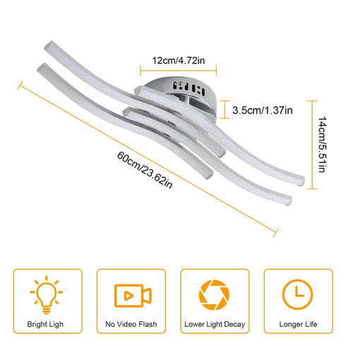 Alva Moderne LED Deckenleuchte 24W | Shiraki