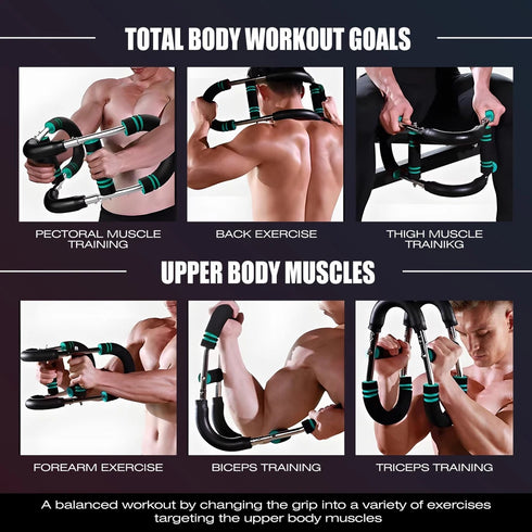 3-stufig verstellbarer Twister Armtrainer für Brust und Arme