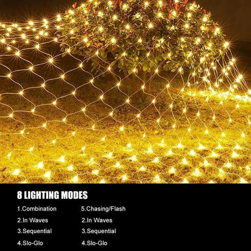 LED Lichternetz Lichtervorhang Weihnachts-Wohndekoration